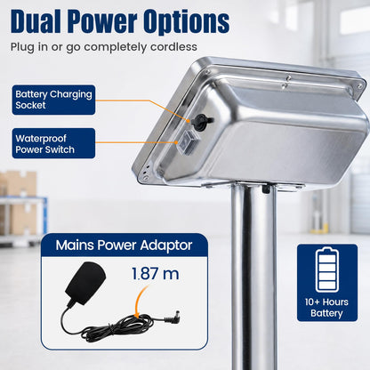 150KG/331lbs Commercial Digital Platform Scales with Folding Design