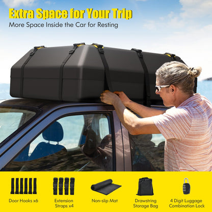 21 Cubic 100% Waterproof Roofing Cargo Carrier with Anti-Slip Mat