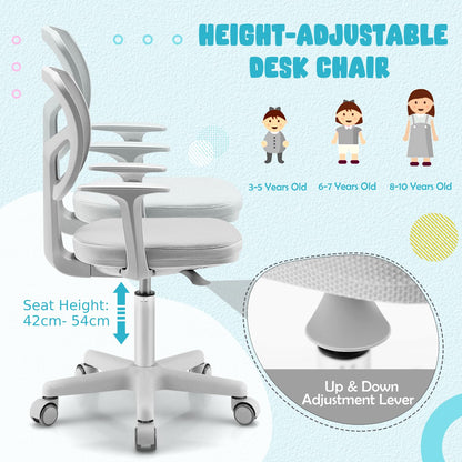 Children Task Study Chairs with Lumbar Support for School Home Office