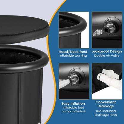 Ice Bath Tub, 400L Large Portable Outdoor Cold Plunge Pool Recovery Pod