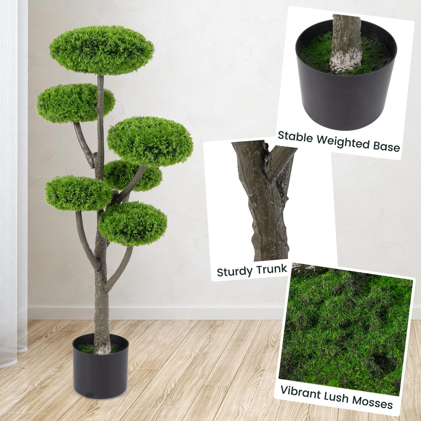 Artificial Cypress Topiary Ball Tree for Home Office
