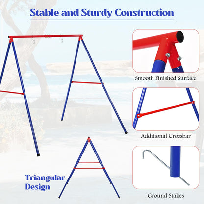 A-Frame Swings Stand with Ground Stakes & Foot Caps Frame Only