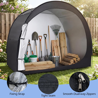 GiantexUK Bike Storage Tent, Outdoor Bicycle Shed Shelter with Waterproof 210D Oxford Fabric