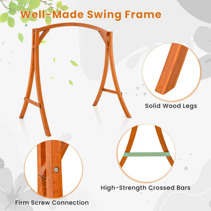 Solid Wood Garden Swing Stand Frame