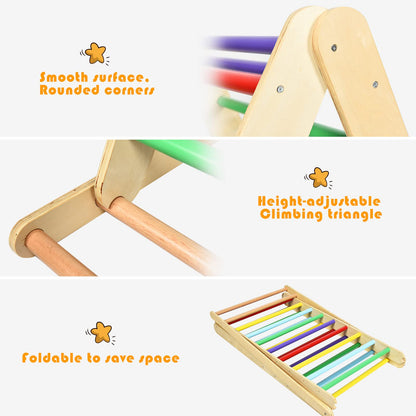 Wooden Climbing Ladder with Ramp for Kindergarten or Home