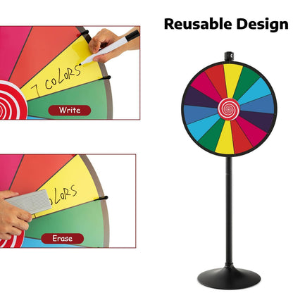 60 cm Spinning Prize Wheel Dual Use with Stand