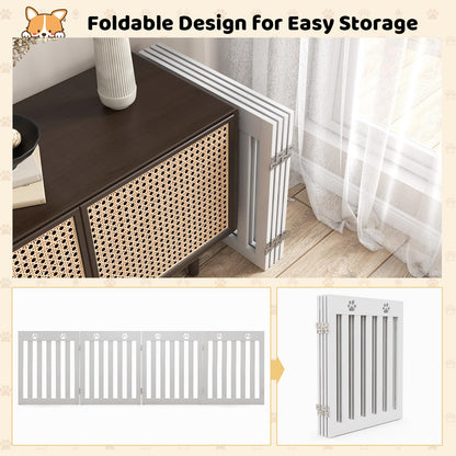 120 CM 8-Panel Height Anti-Rust Pet Playpen with Lockable Gate