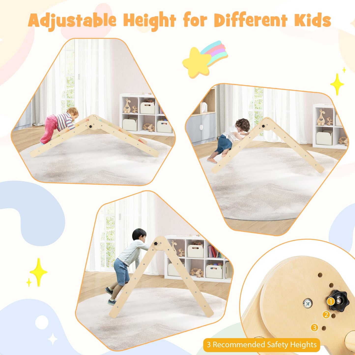 7 in 1 Toddler Climbing Frame for Boys Girls