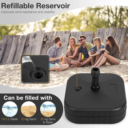 Heavy-Duty Patio Parasol Umbrella Stand Fit 38 mm Umbrella Poles