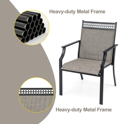 Large Outdoor Chairs with Breathable Seat & Ergonomic Back