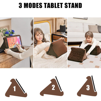 Wedge Pillow Set with Tablet Pillow Stand and SidePockets