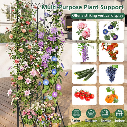 Garden Trellis with Foldable Shelf and Anti-Tipping Device