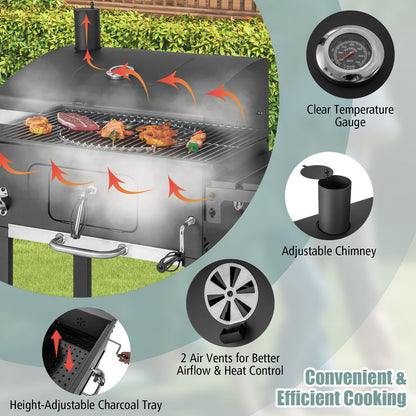 Portable Smoker Barbecue Griller with Hooks