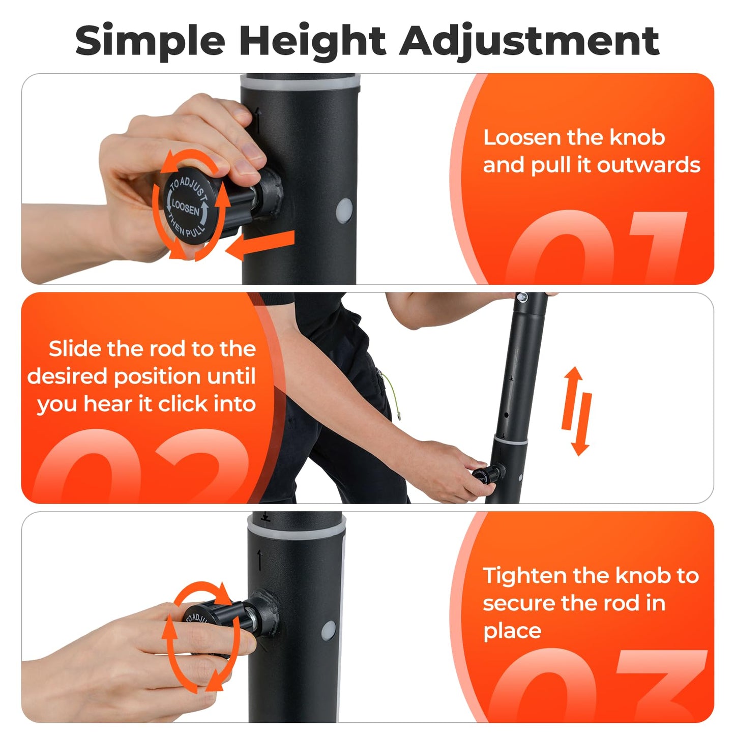 1-3.05m Portable Basketball Hoop Outdoor with Shatterproof Backboard