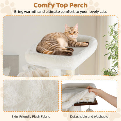 Cat Tree with Litter Box Enclosure, Cats Climbing Tower