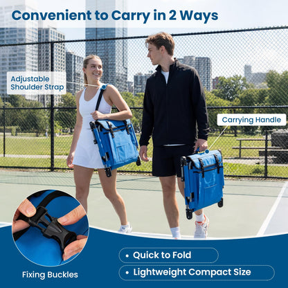 Foldable Stadium Seat, Padded Camping Chair with Back Support
