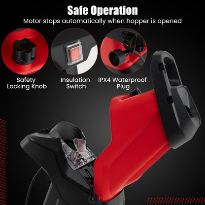 Garden Shredder, 1800W Electric Wood Chipper with 49L Collection Bag