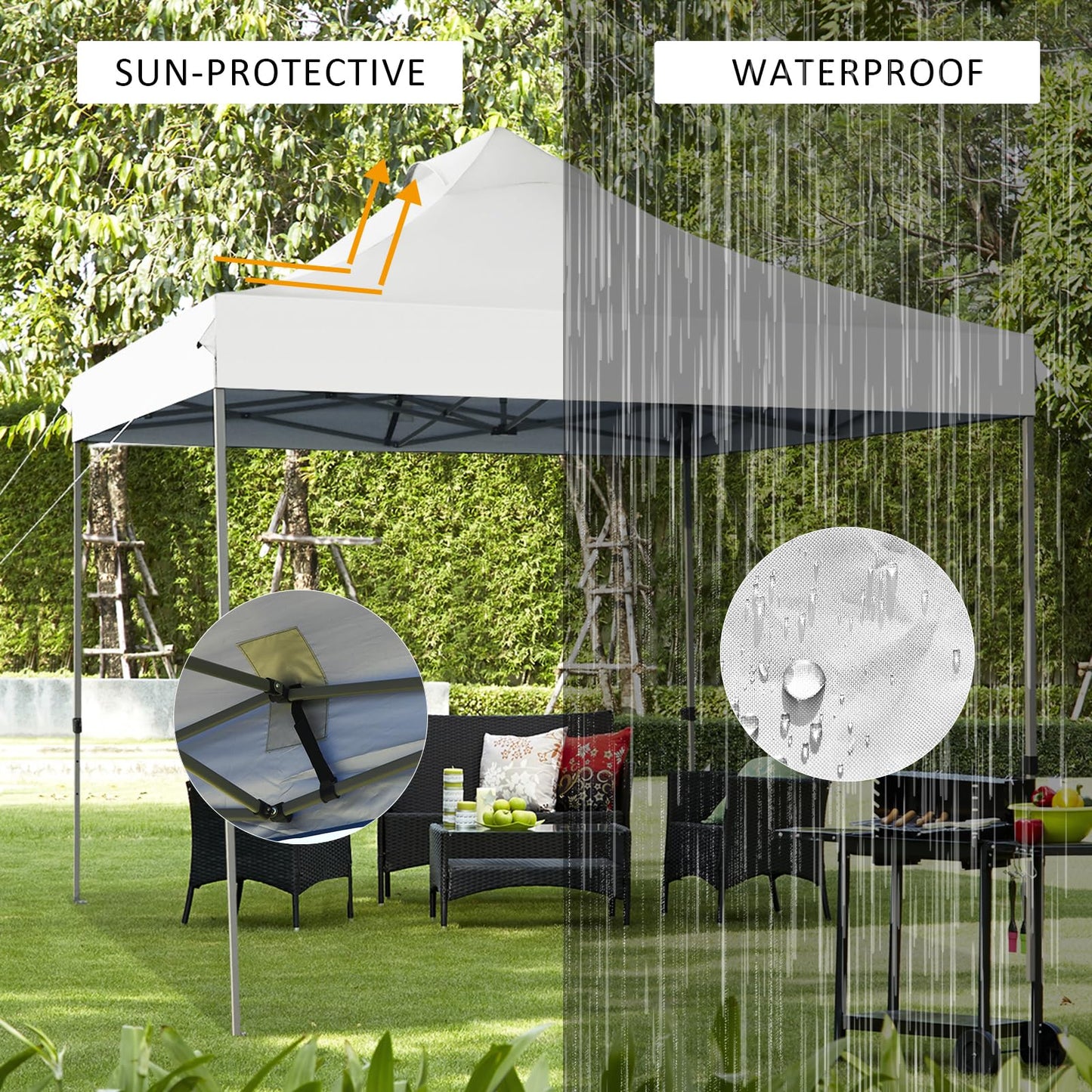 3m x 3m Pop Up Canopy Tent Commercial Instant Shelter