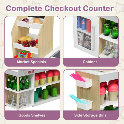 Supermarket Play Set with Shopping Cart for Toddlers