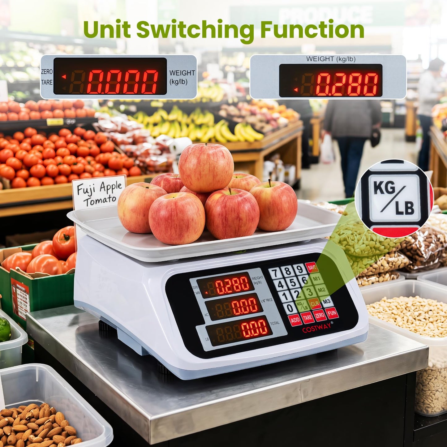 40kg Price Computing Scale with Dual-sided LED Display