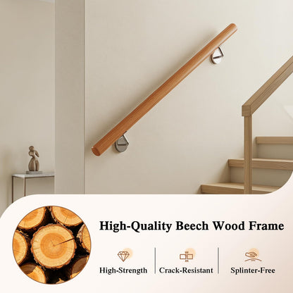 Wall Mounted Safety Stair Banister, Against the Wall Elderly Children's Loft Grab Bar Kit