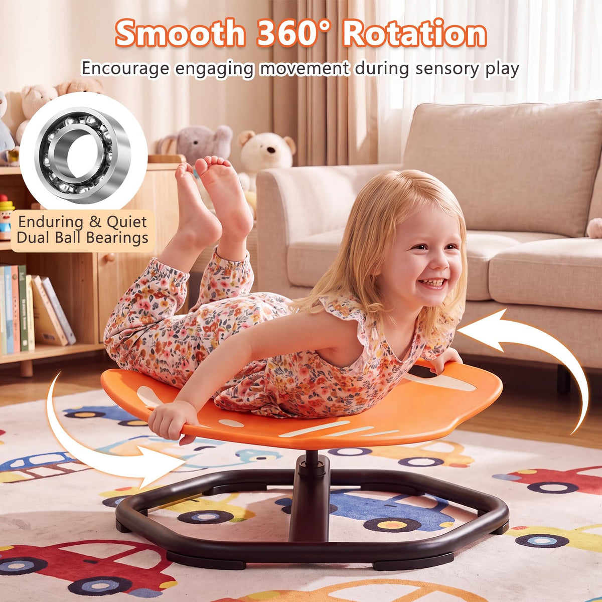 Kids Spinning Chair, Glow-in-the-Dark Swivel Chair