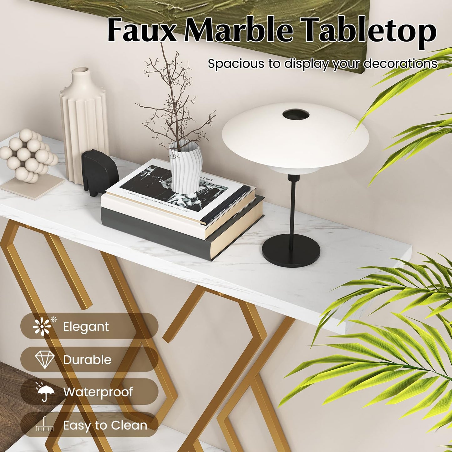 Narrow Entryway Table with Anti tipping Device for Hallway