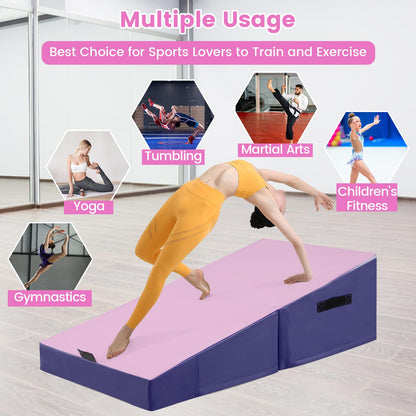 Incline Gymnastics Mat Indoor Outdoor Folding Exercise Yoga Mat