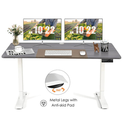 Electric Height Adjustable Standing Desk with Memory Smart Presets and Anti-Collision Function