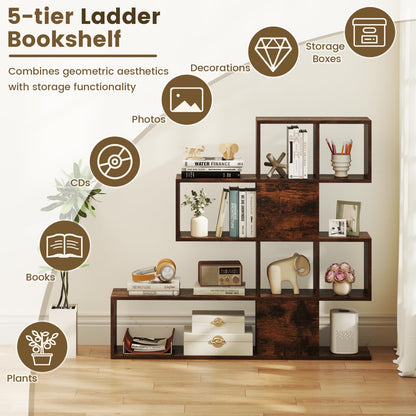 Wooden Display Bookshelf Corner Rack