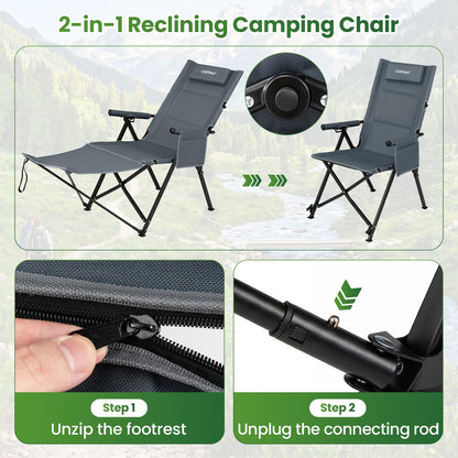 Adjustable Backrest, Storage Bag, Padded Pillow & Side Pocket