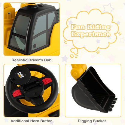 Kid's Rid-On Digger with Rotatable Digging Bucket