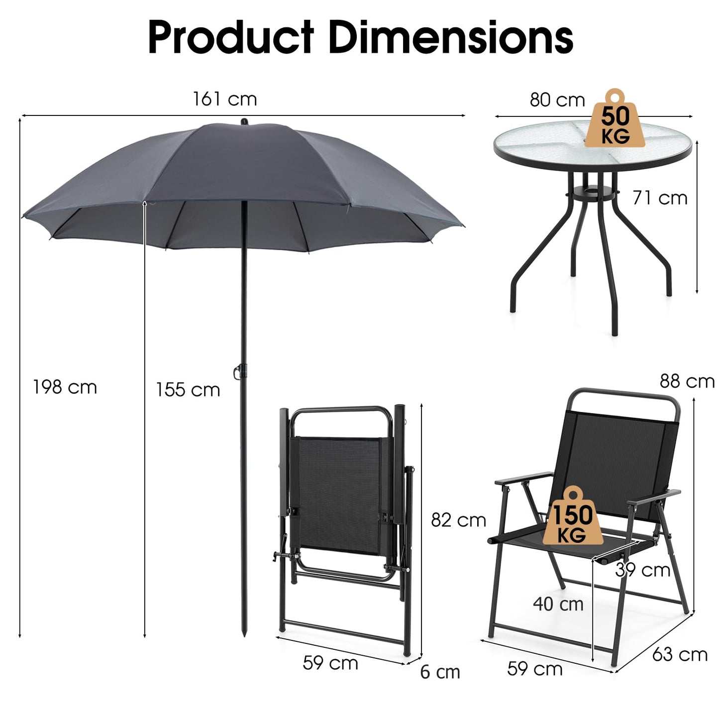 GiantexUK 6 Piece Patio Dining Set