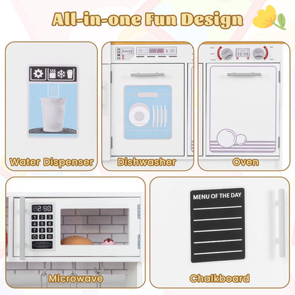 Toddler Pretend Kitchen Toy Set with Stoves and Oven