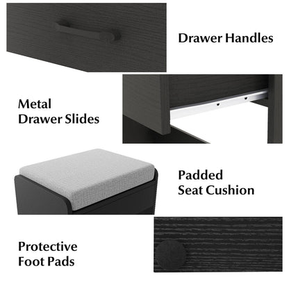 Vanity Set with 3-Color Lighting and Adjustable Brightness