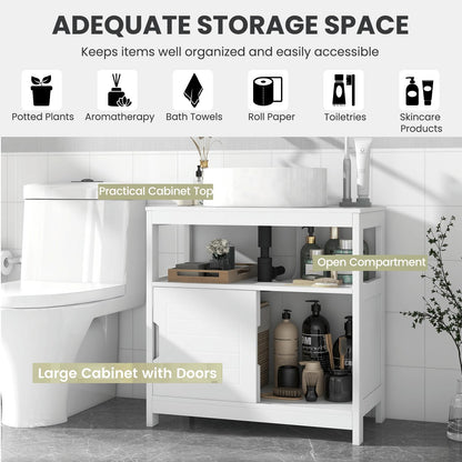 Bathroom Sink Cupboard Under Sink Vanity Cabinet with Sliding Doors