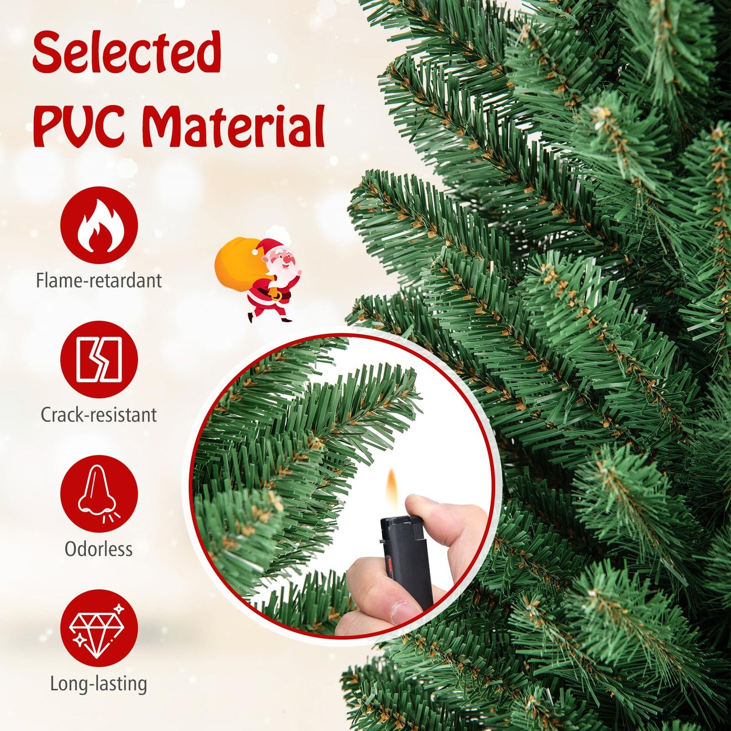 Artificial Christmas Tree with Quick Shape Technology and Lush Branch Tips