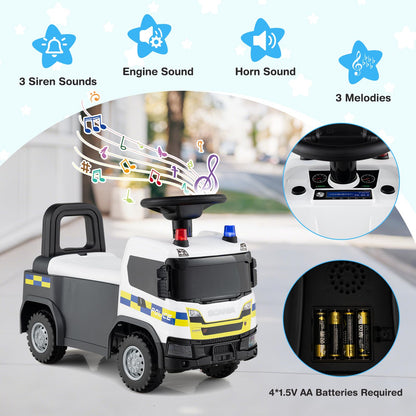 Kids Ride On Push Car with Lights and Under-seat Storage