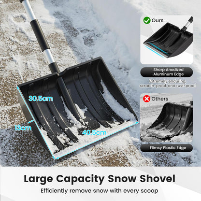 Snow Shovel for Driveway Car, Large Capacity Snow Removal Tool