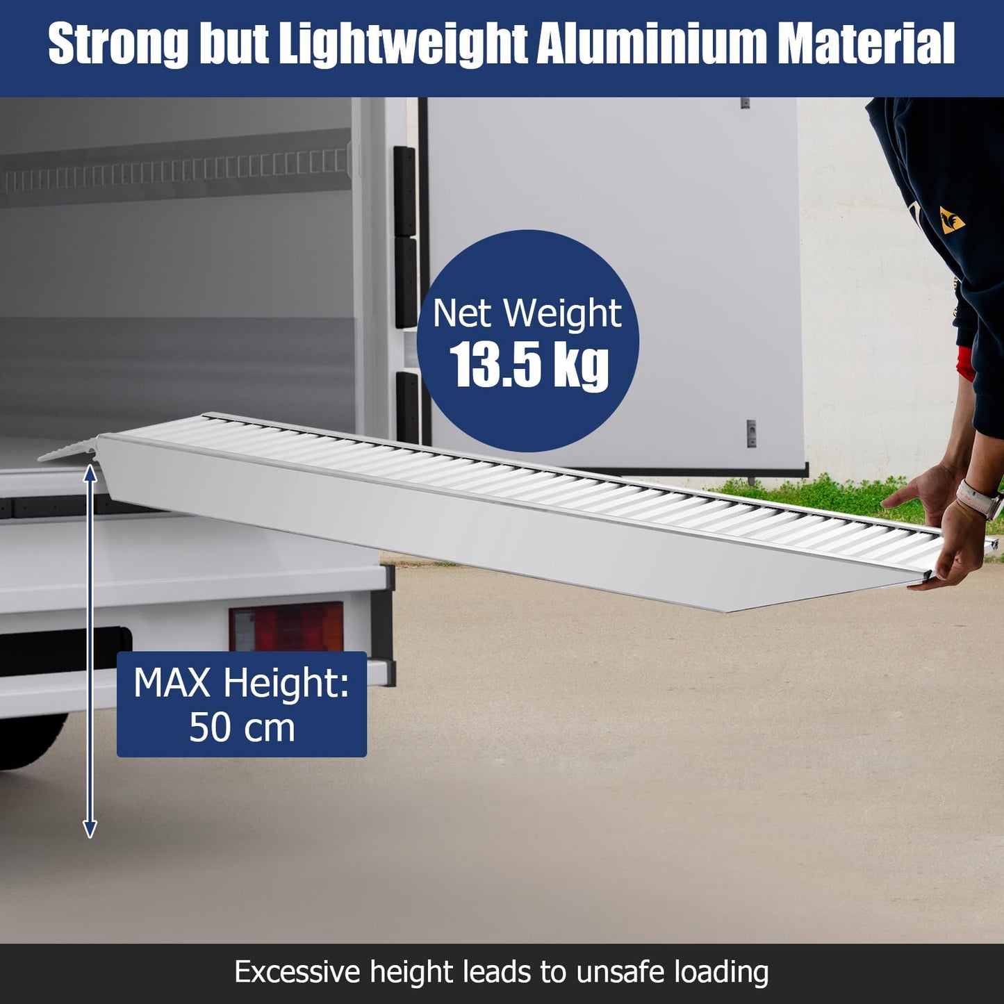 Trailer Ramp Universal Vehicle Loading Ramp with Extension Plate