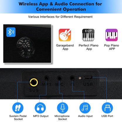 88 Key Electronic Keyboard with Storage Bag for Kids and Adults