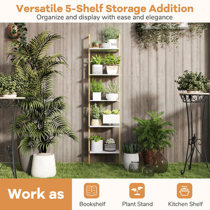 Tall Narrow Wall Bookshelf Open Display Rack