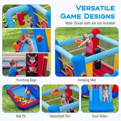 Kids Bouncy Castle, Inflatable Bounce House with Slide