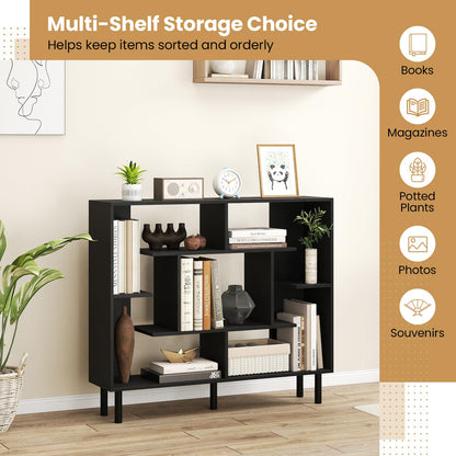 Modern Geometric Bookcase with Anti-tipping Devices