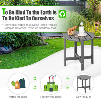 All Weather HDPE Adirondack Table Garden Round Coffee Table