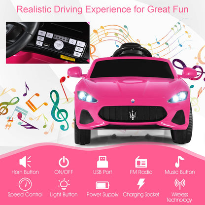 12V Battery Powered Compatible Maserati Toy Vehicle with Two Motors