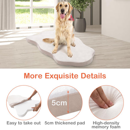 Large Dog Bed with Memory Foam Support and Removable Cover