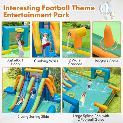 Inflatable Outdoor Water Park for Kids with Climbing Wall