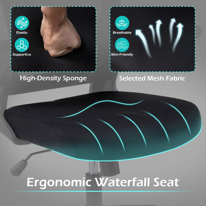 Ergonomic Mesh Office Chair with 3D Headrest and Adjustable Lumbar