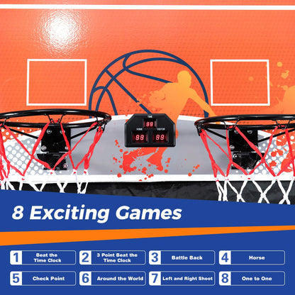 Kids Basketball Hoop Machine with 8 Exciting Playing Modes